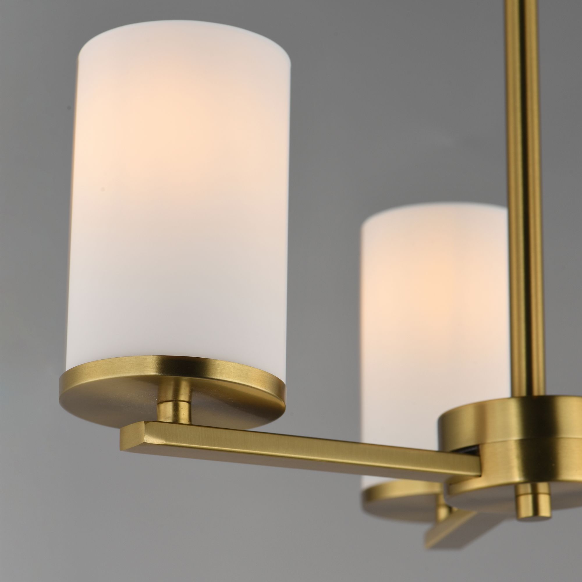 Image 5 Maxim Lateral 18" Wide White/Satin Brass 3-Light Chandelier more views