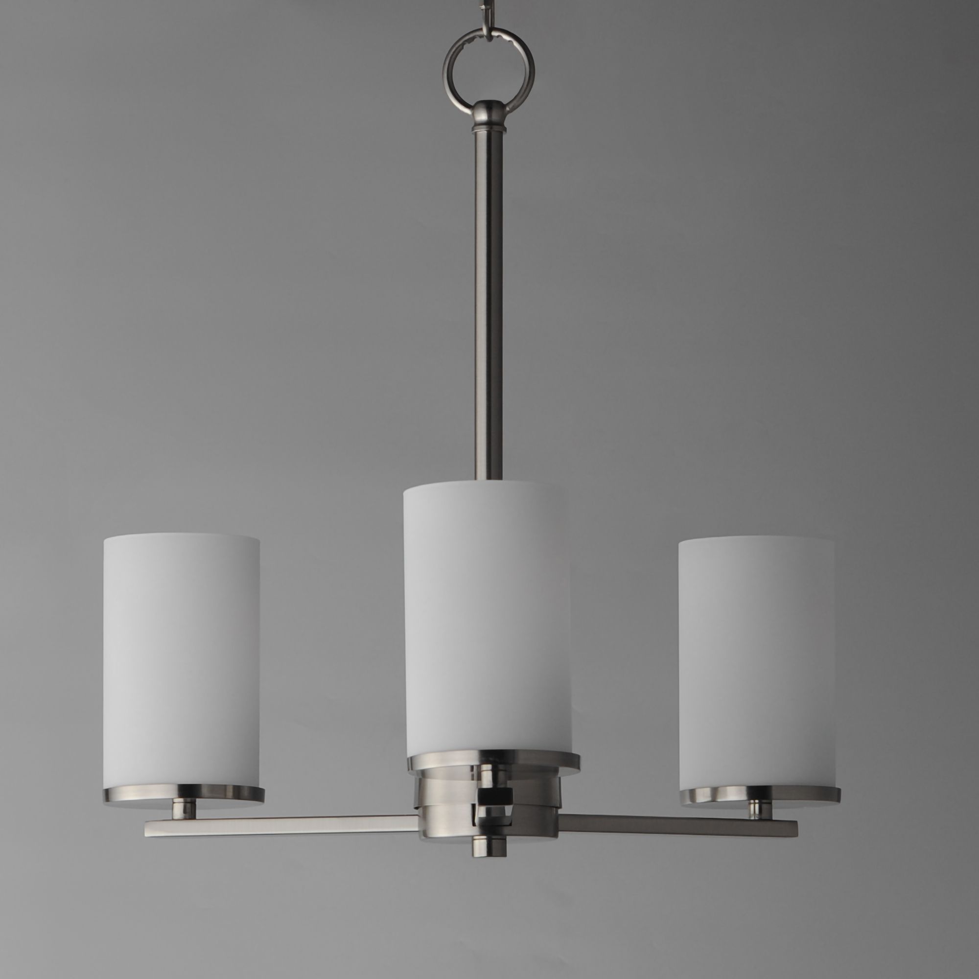 Image 3 Maxim Lateral 18" Wide White/Satin Nickel 3-Light Chandelier more views