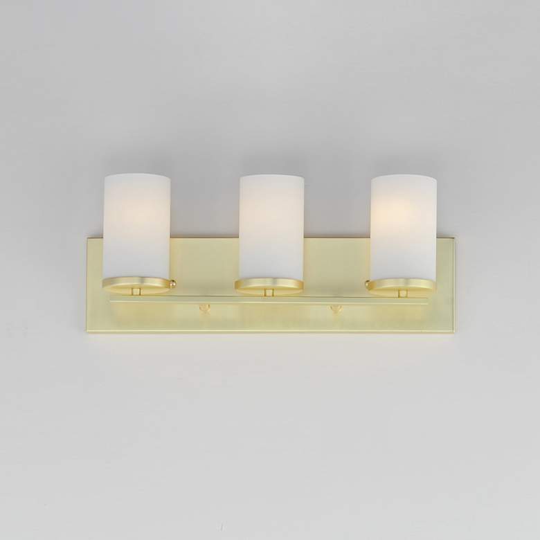 Image 3 Maxim Lateral 20" Wide Satin Brass 3-Light Bath Light more views