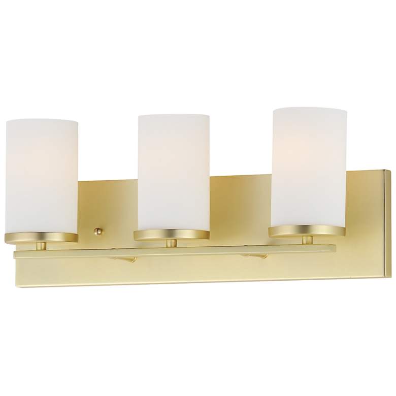 Image 1 Maxim Lateral 20" Wide Satin Brass 3-Light Bath Vanity
