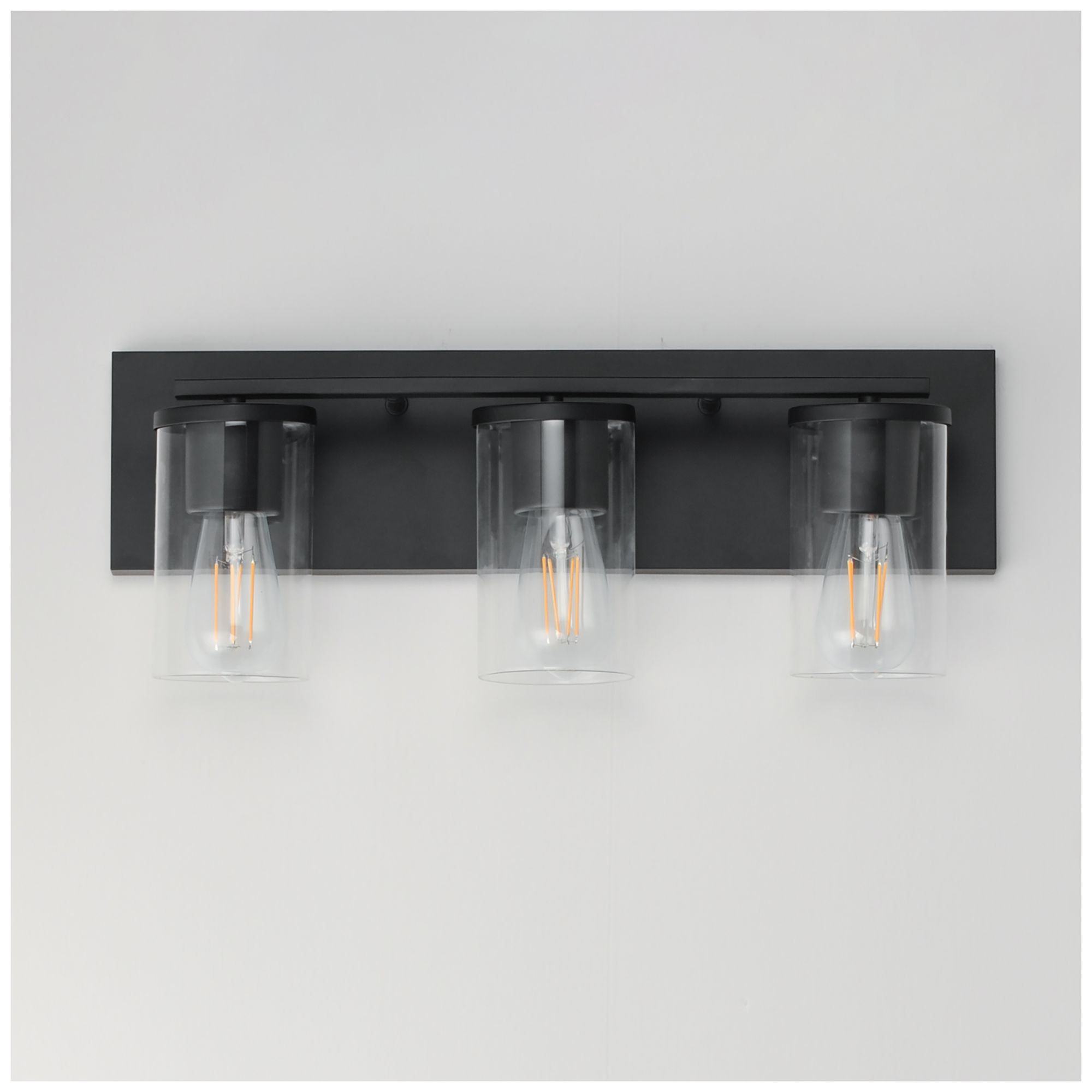 Image 3 Maxim Lateral 20" Wide Clear/Black 3-Light Bath Vanity more views