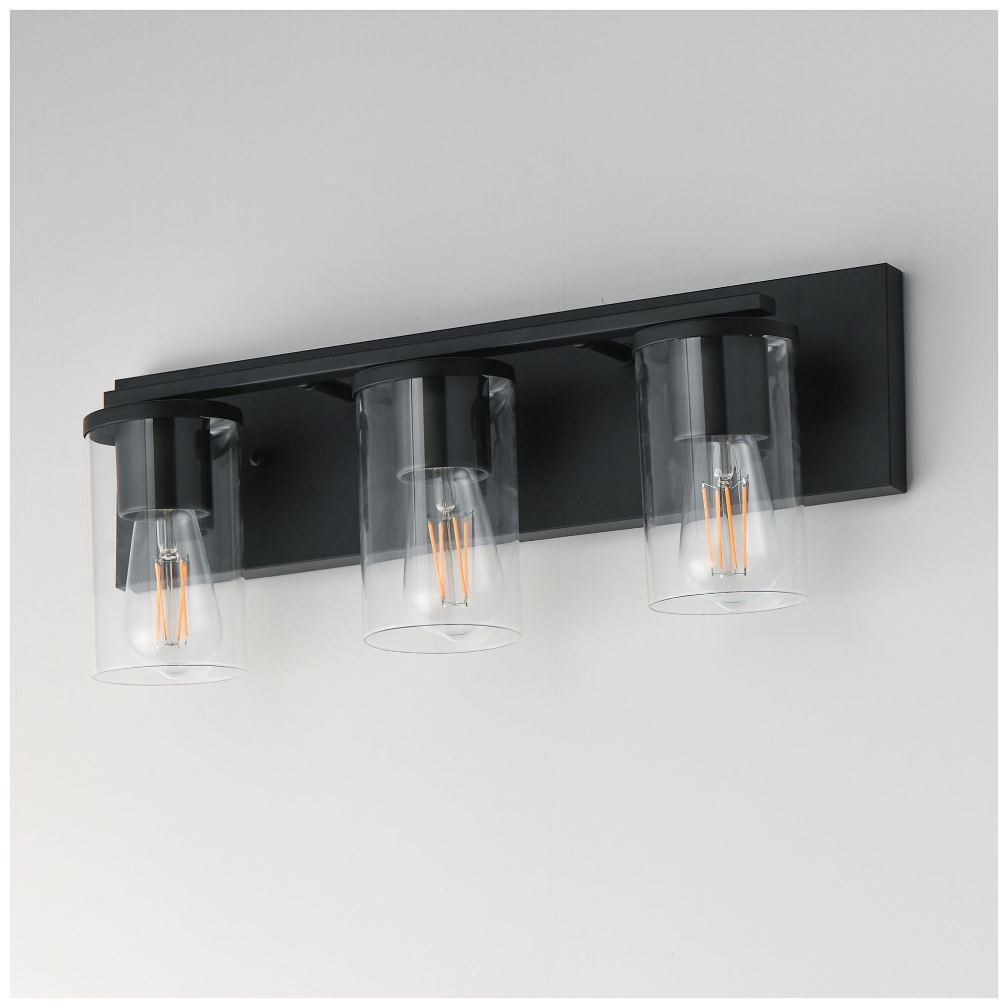 Image 4 Maxim Lateral 20" Wide Clear/Black 3-Light Bath Vanity more views