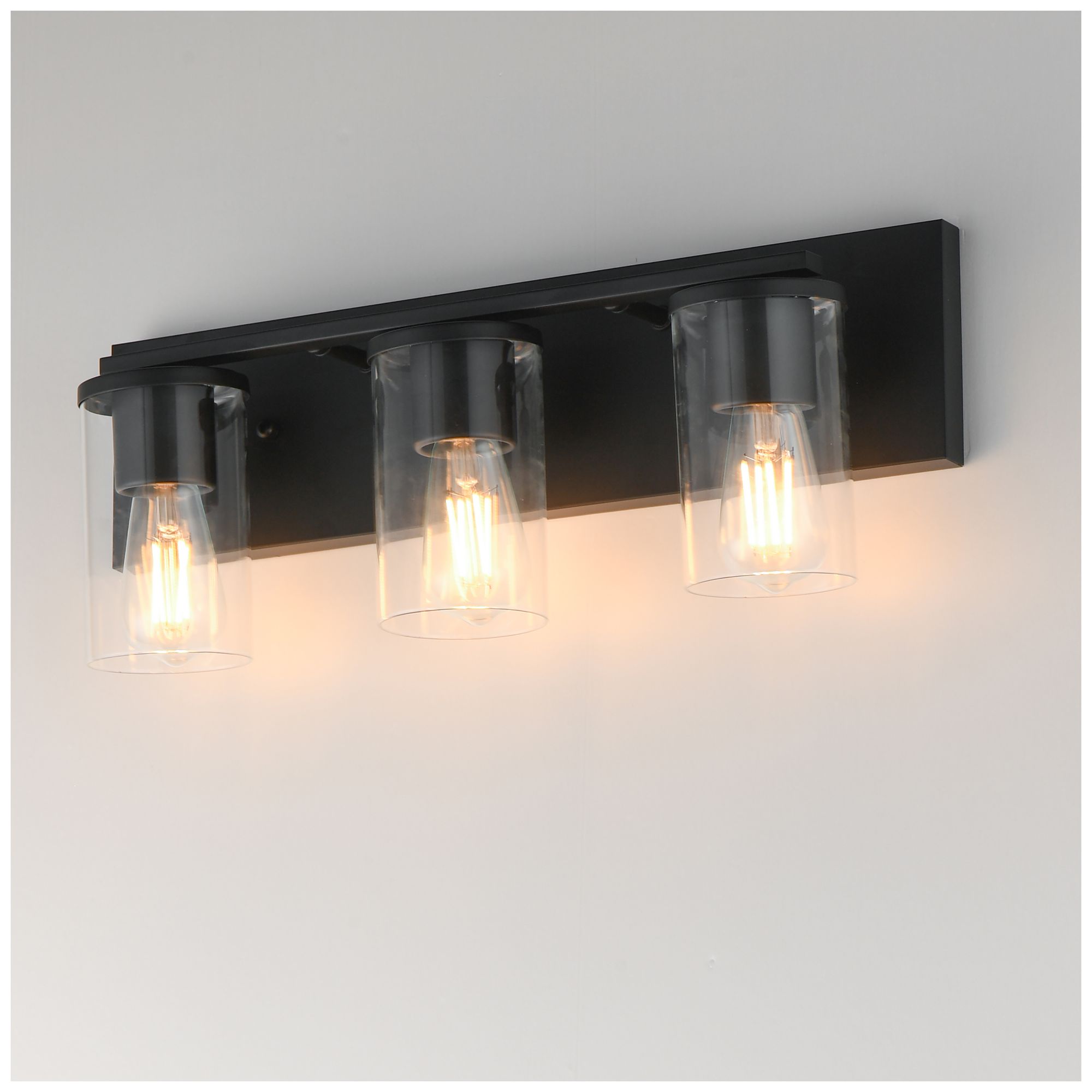 Image 5 Maxim Lateral 20" Wide Clear/Black 3-Light Bath Vanity more views