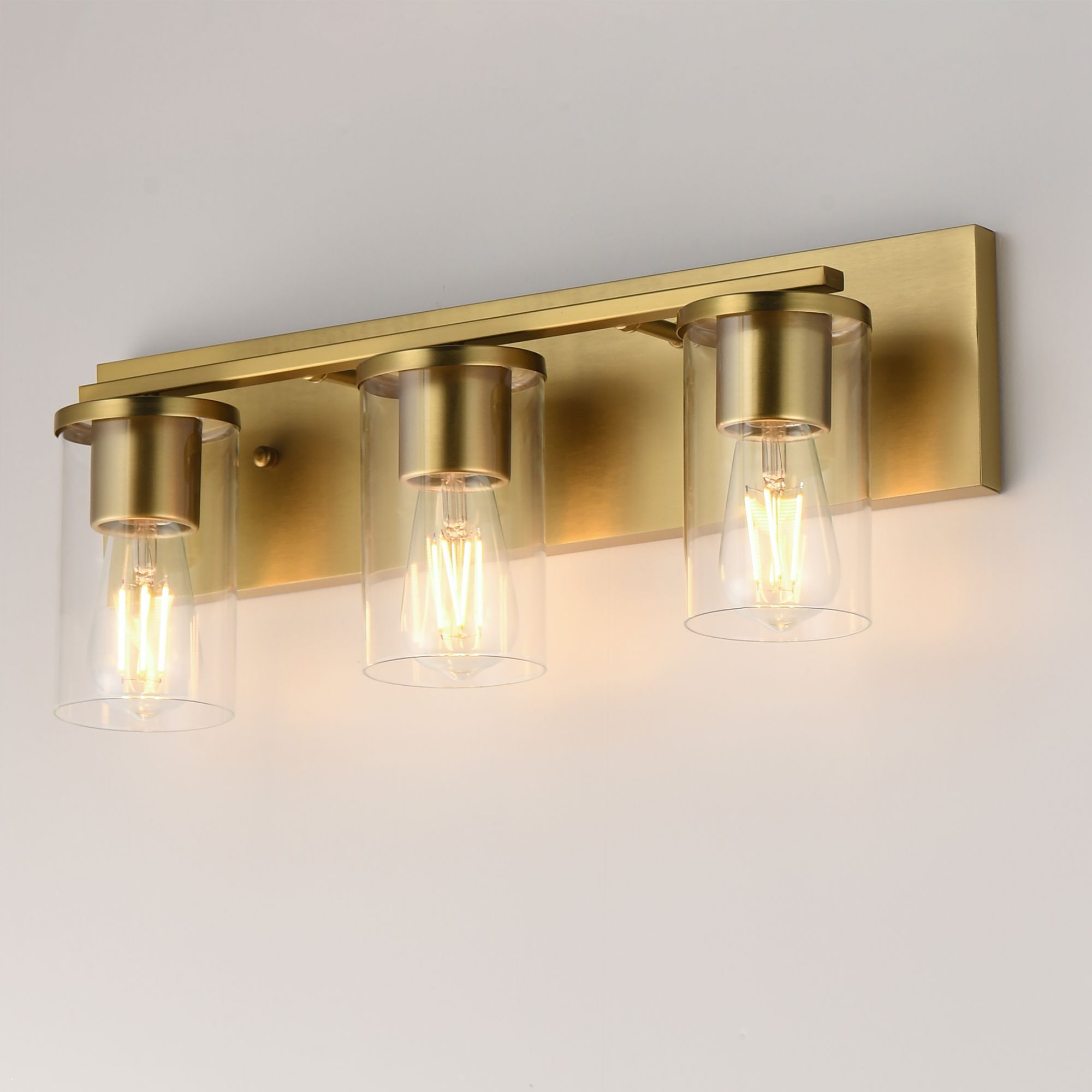 Image 5 Maxim Lateral 20" Wide Clear/Satin Brass 3-Light Bath Vanity more views