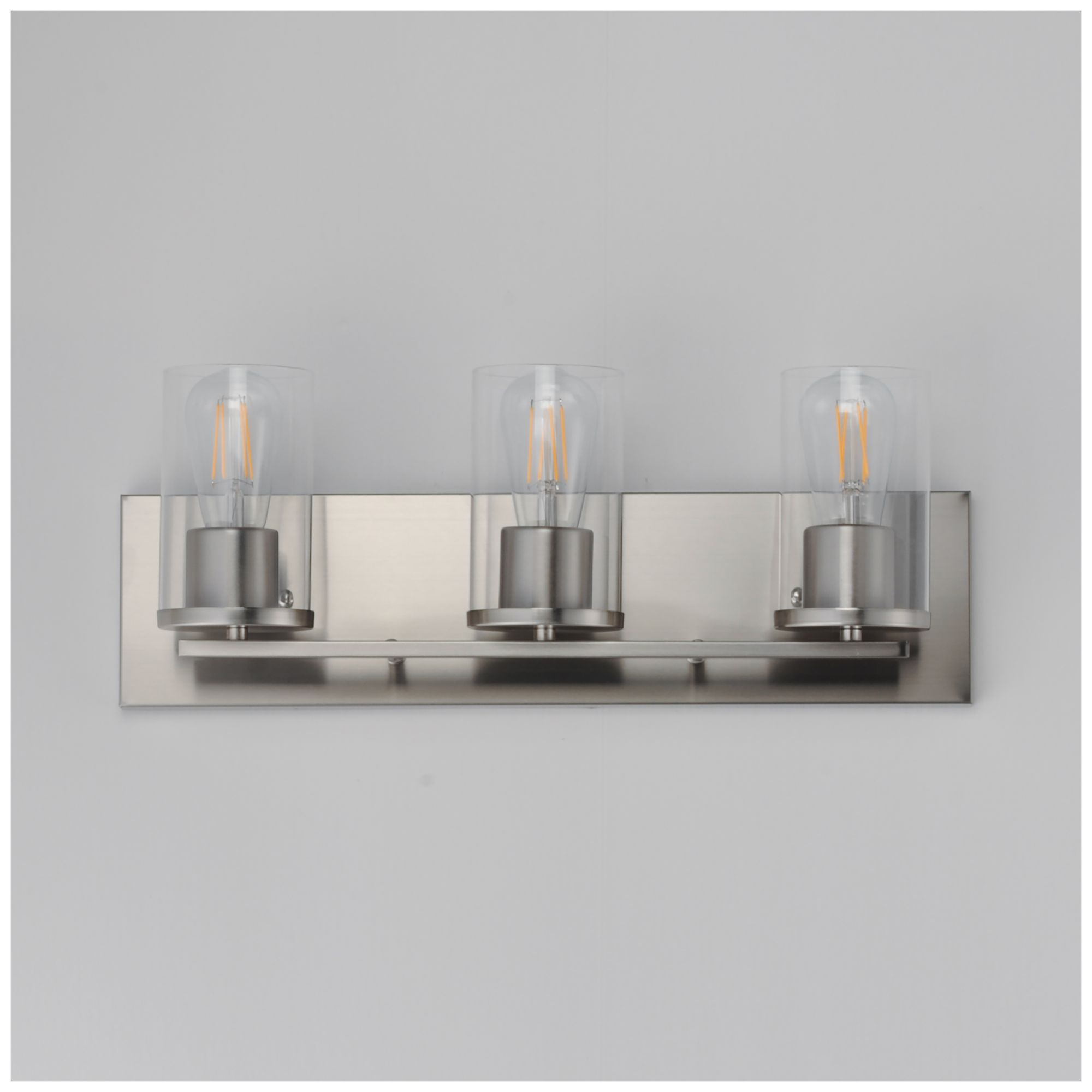 Image 3 Maxim Lateral 20" Wide Clear/Satin Nickel 3-Light Bath Vanity more views