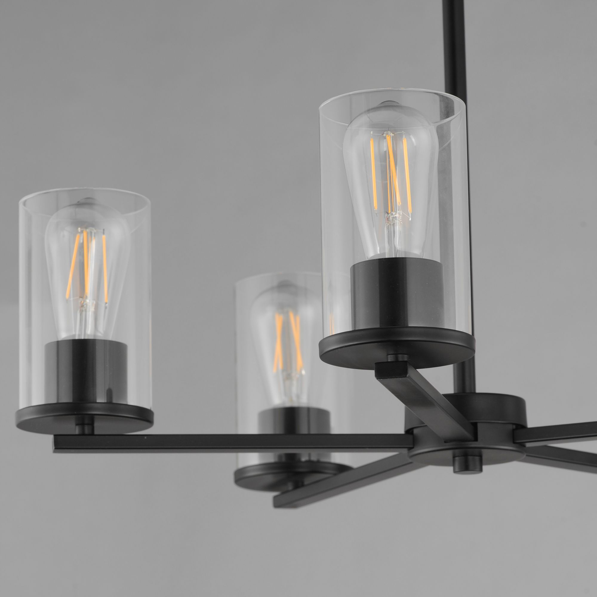Image 4 Maxim Lateral 24" Wide Clear/Black 5-Light Chandelier more views