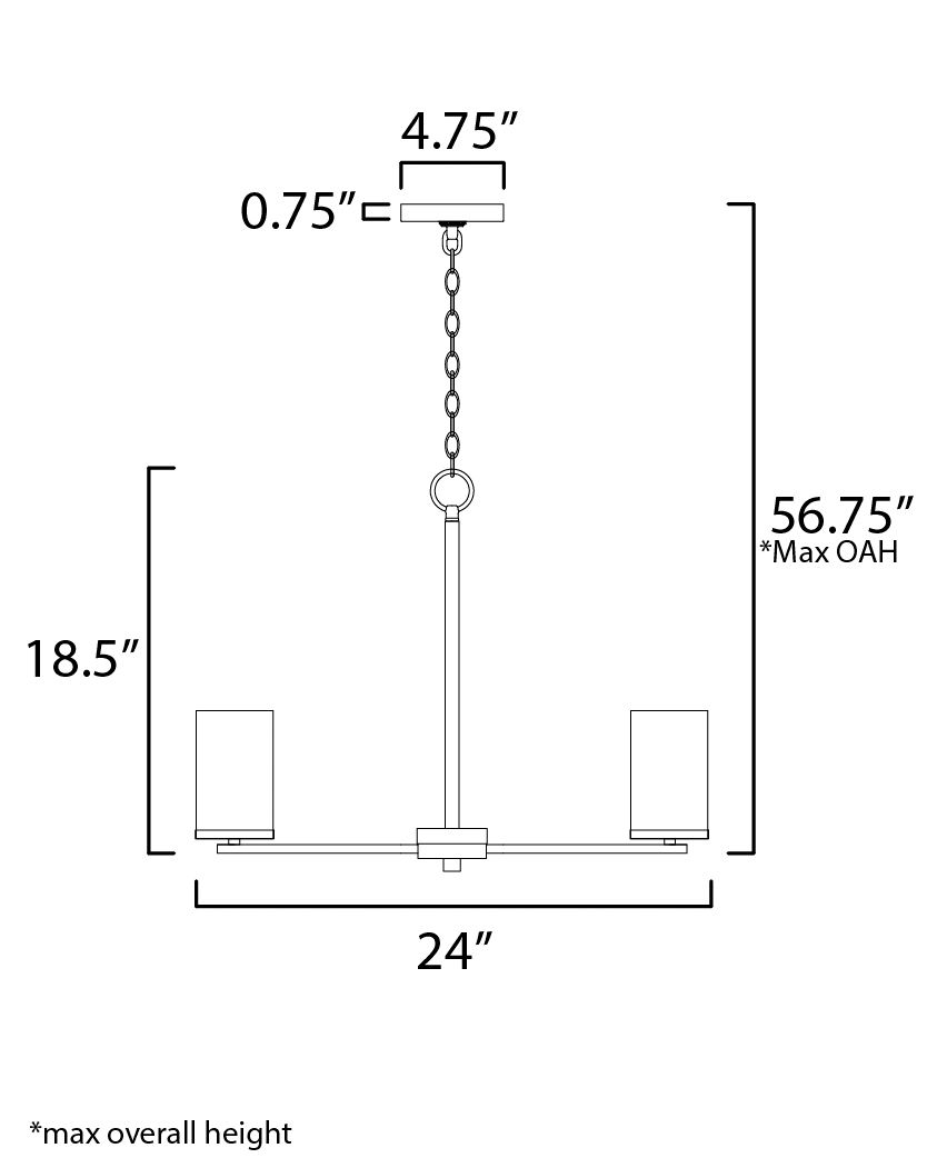 Image 6 Maxim Lateral 24" Wide Clear/Black 5-Light Chandelier more views