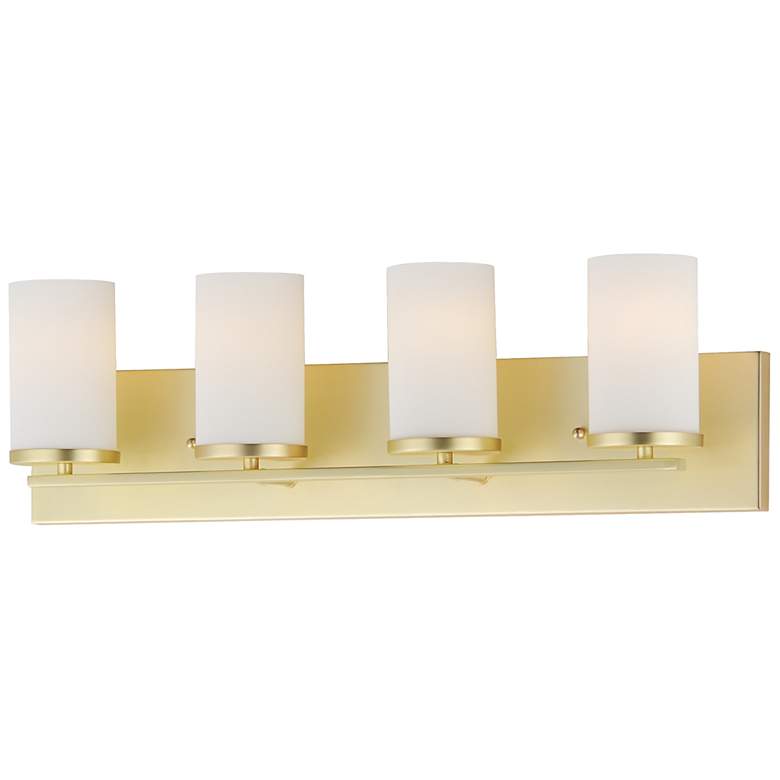 Image 1 Maxim Lateral 30" Wide Satin Brass 4-Light Bath Vanity