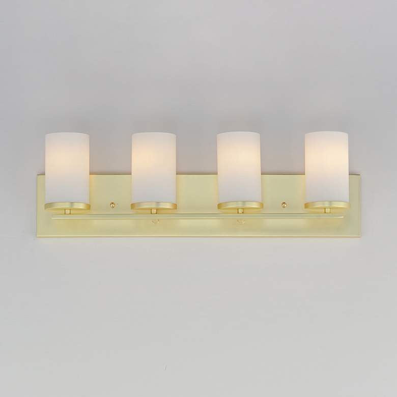 Image 3 Maxim Lateral 30" Wide Satin Brass 4-Light Bath Vanity more views