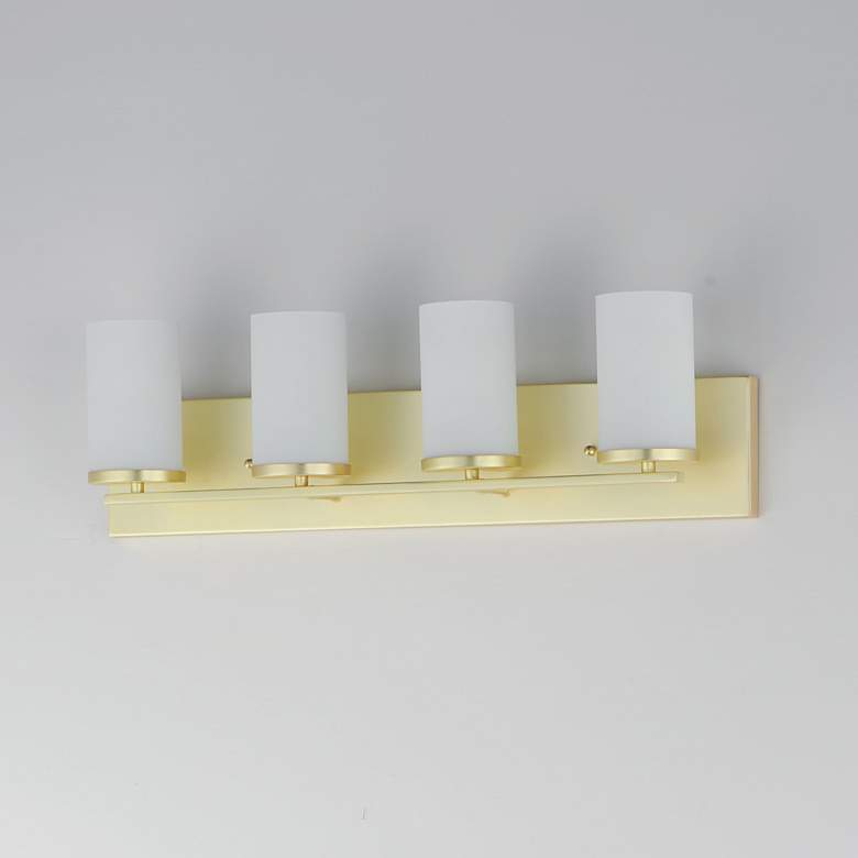 Image 4 Maxim Lateral 30" Wide Satin Brass 4-Light Bath Vanity more views