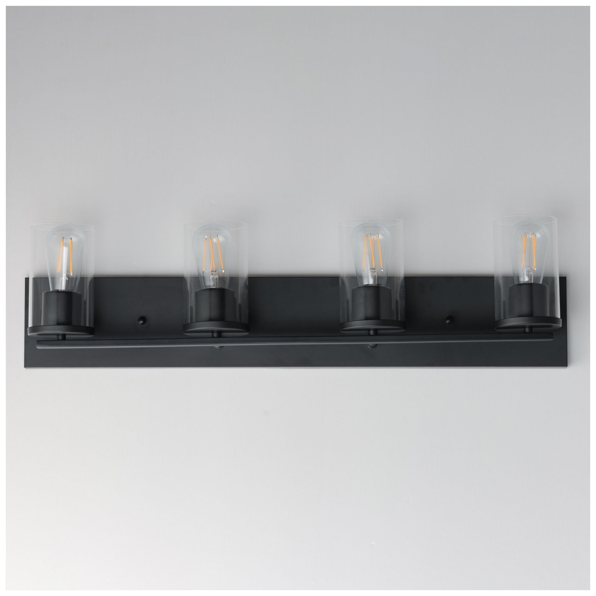 Image 3 Maxim Lateral 30" Wide Clear/Black 4-Light Bath Vanity more views