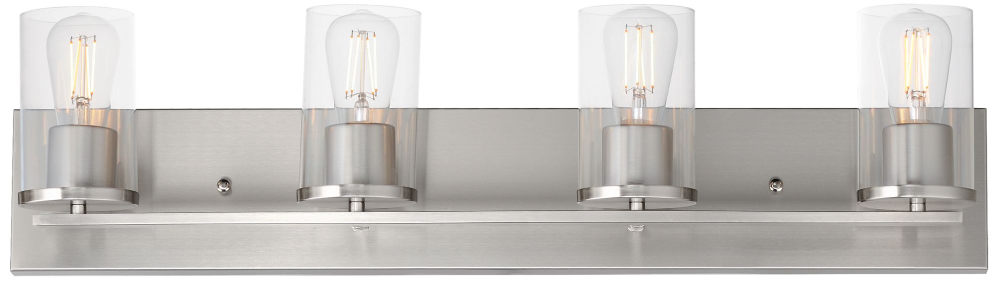 Maxim Lateral 30" Wide Clear/Satin Nickel 4-Light Bath Vanity