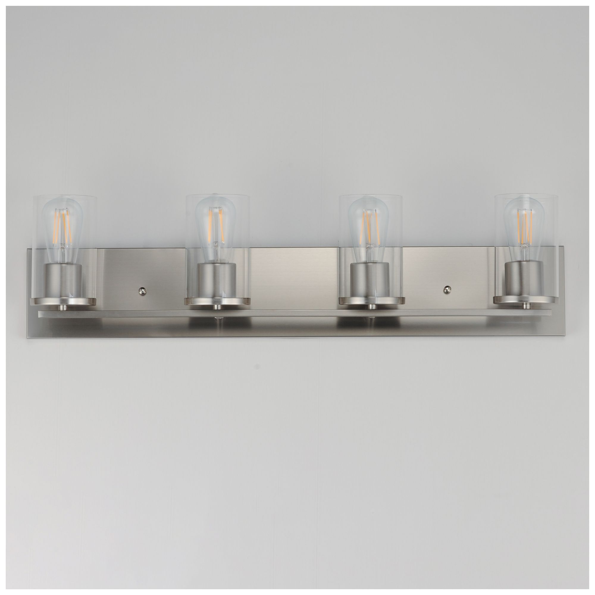 Image 3 Maxim Lateral 30" Wide Clear/Satin Nickel 4-Light Bath Vanity more views