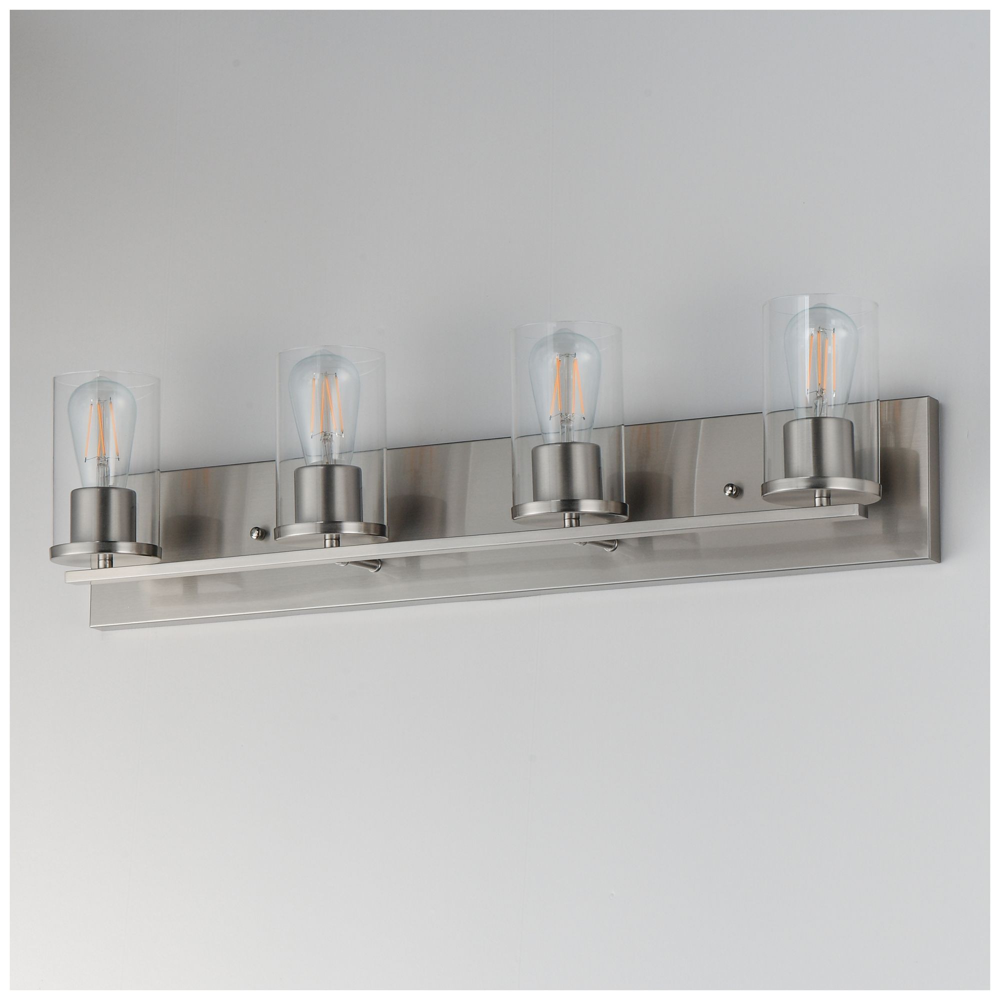 Image 4 Maxim Lateral 30" Wide Clear/Satin Nickel 4-Light Bath Vanity more views