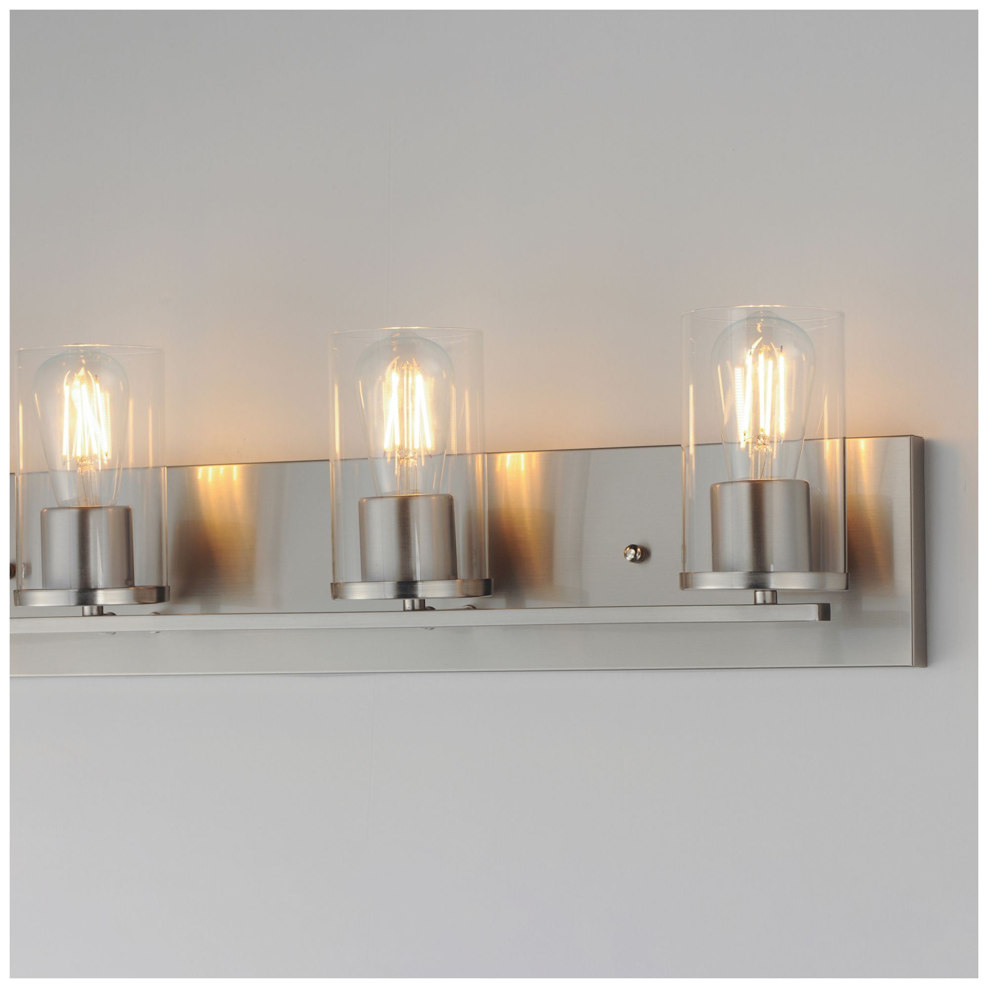 Image 6 Maxim Lateral 30" Wide Clear/Satin Nickel 4-Light Bath Vanity more views