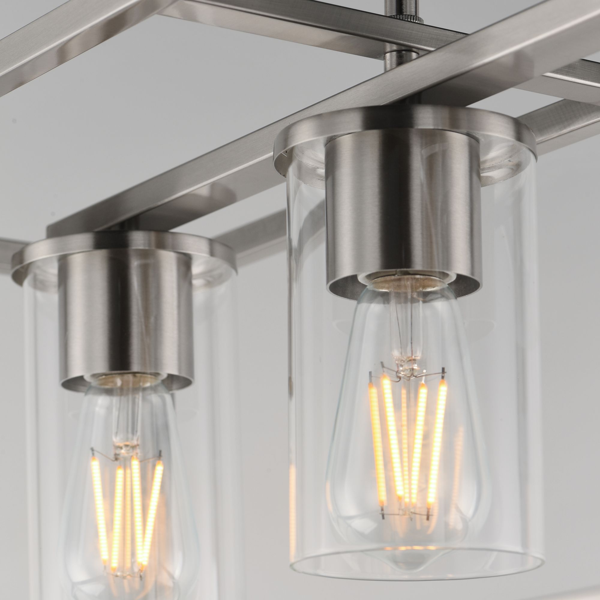 Image 5 Maxim Lateral 36" Clear/Satin Nickel 4-Light Linear Pendant more views