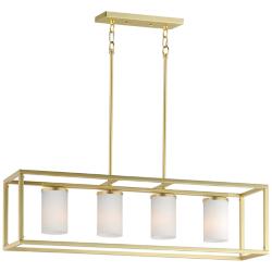 Maxim Lateral 36" Satin Brass 4-Light Linear Pendant