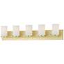 1_Maxim Lateral 36" Wide Satin Brass 5-Light Bath Vanity