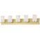 Maxim Lateral 36" Wide Satin Brass 5-Light Bath Vanity