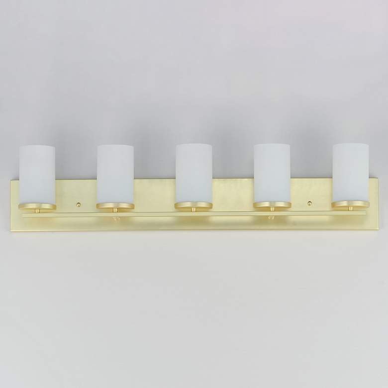 Image 2 Maxim Lateral 36" Wide Satin Brass 5-Light Bath Vanity more views