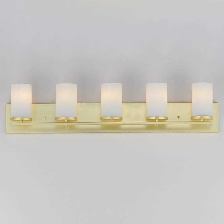 Image 3 Maxim Lateral 36" Wide Satin Brass 5-Light Bath Vanity more views