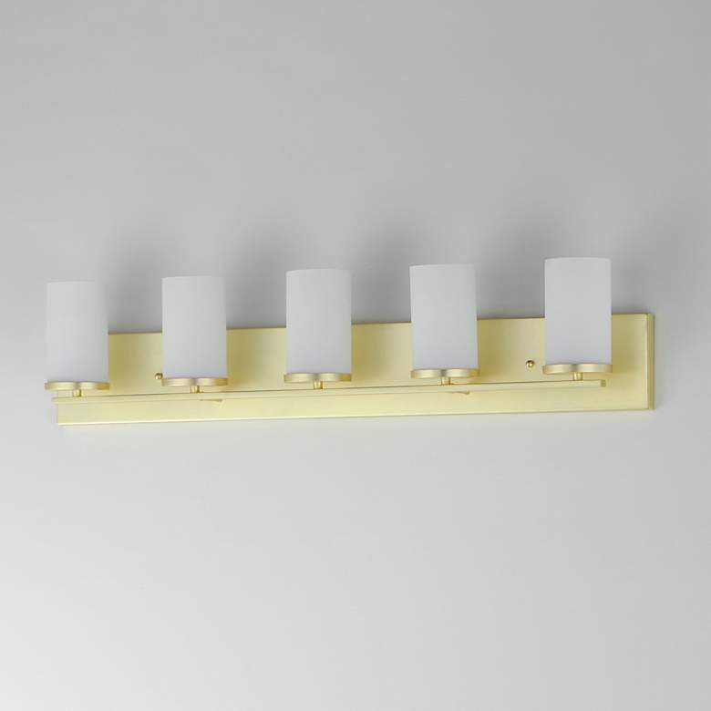 Image 4 Maxim Lateral 36" Wide Satin Brass 5-Light Bath Vanity more views