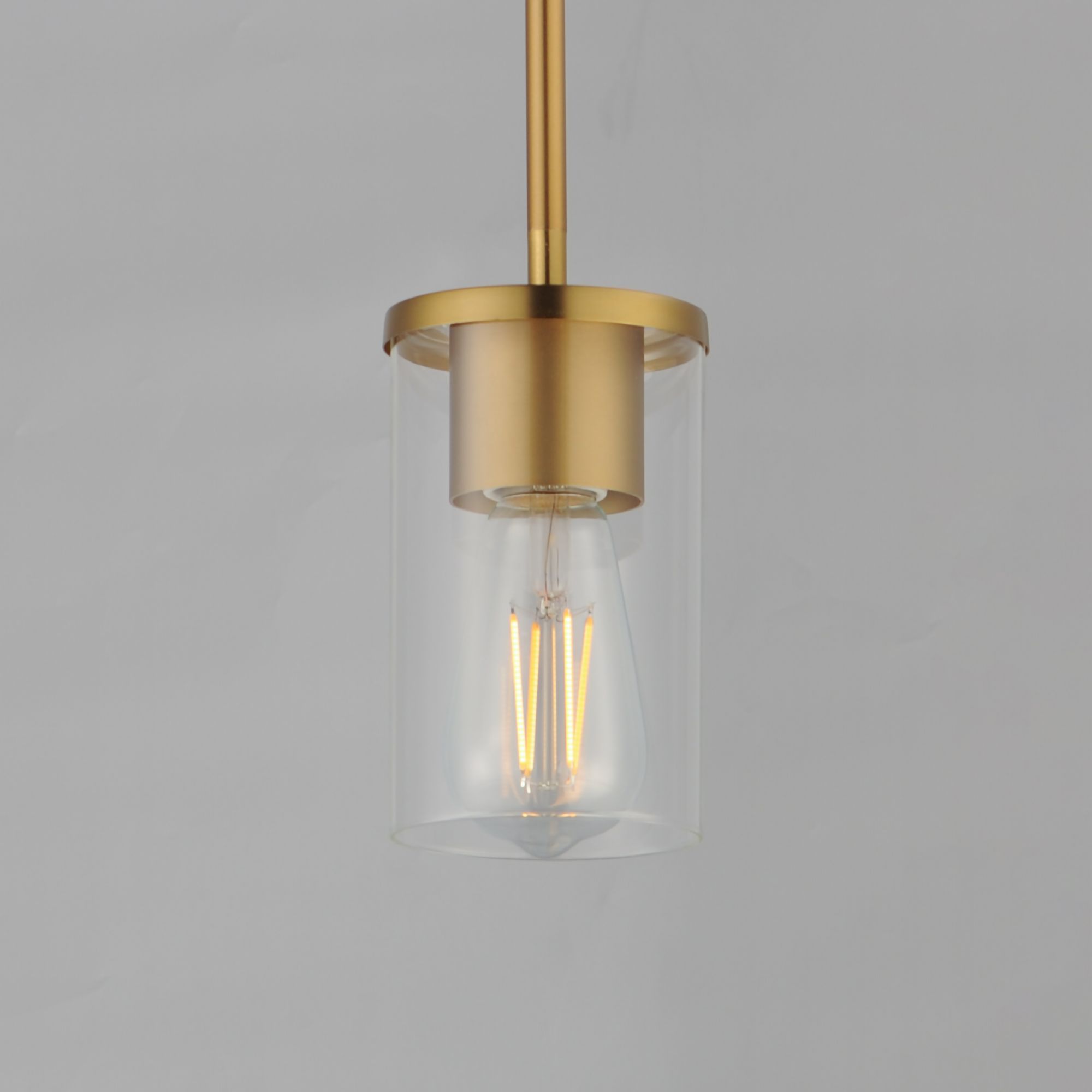Image 2 Maxim Lateral 4 3/4" Wide Clear/Satin Brass Mini Pendant more views