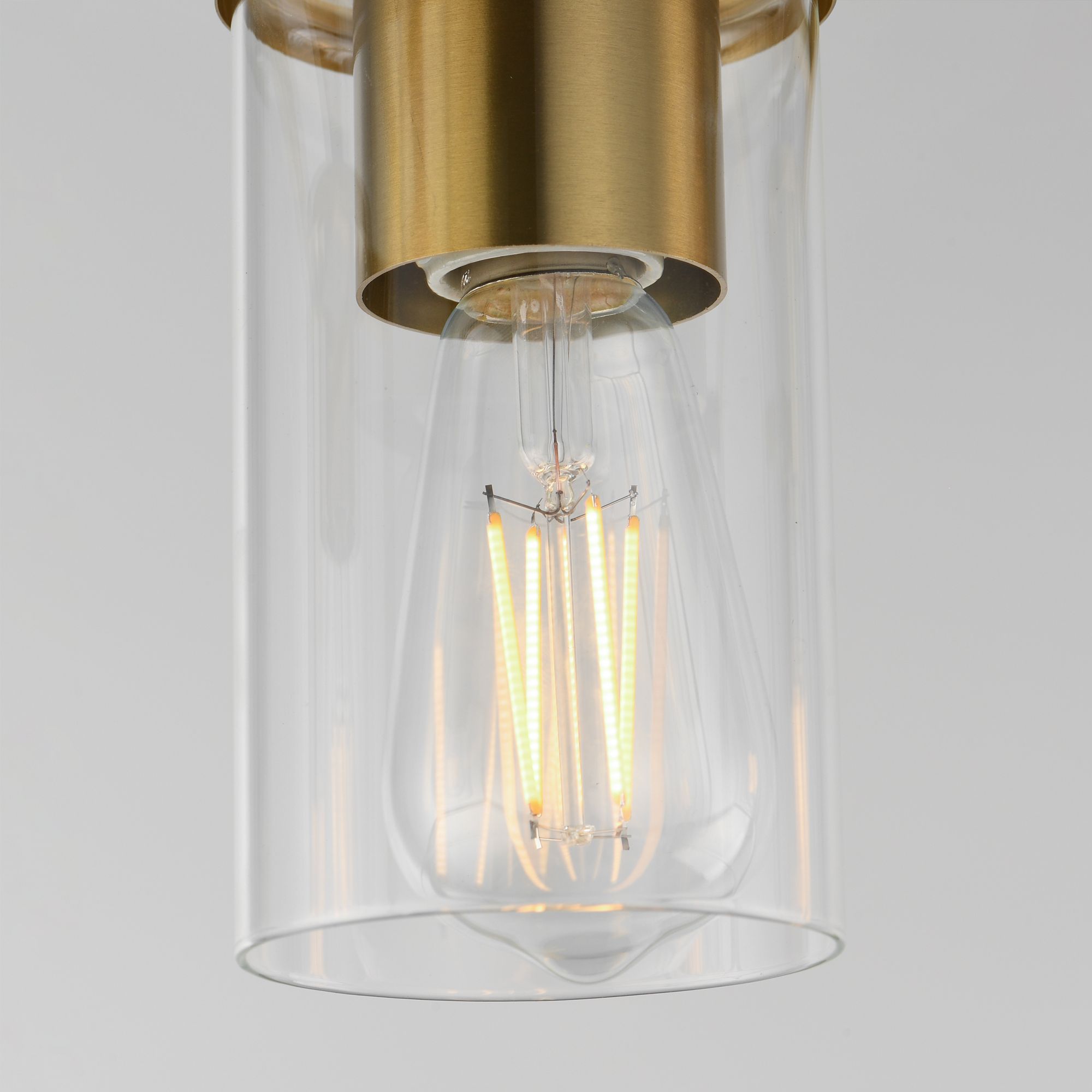 Image 4 Maxim Lateral 4 3/4" Wide Clear/Satin Brass Mini Pendant more views