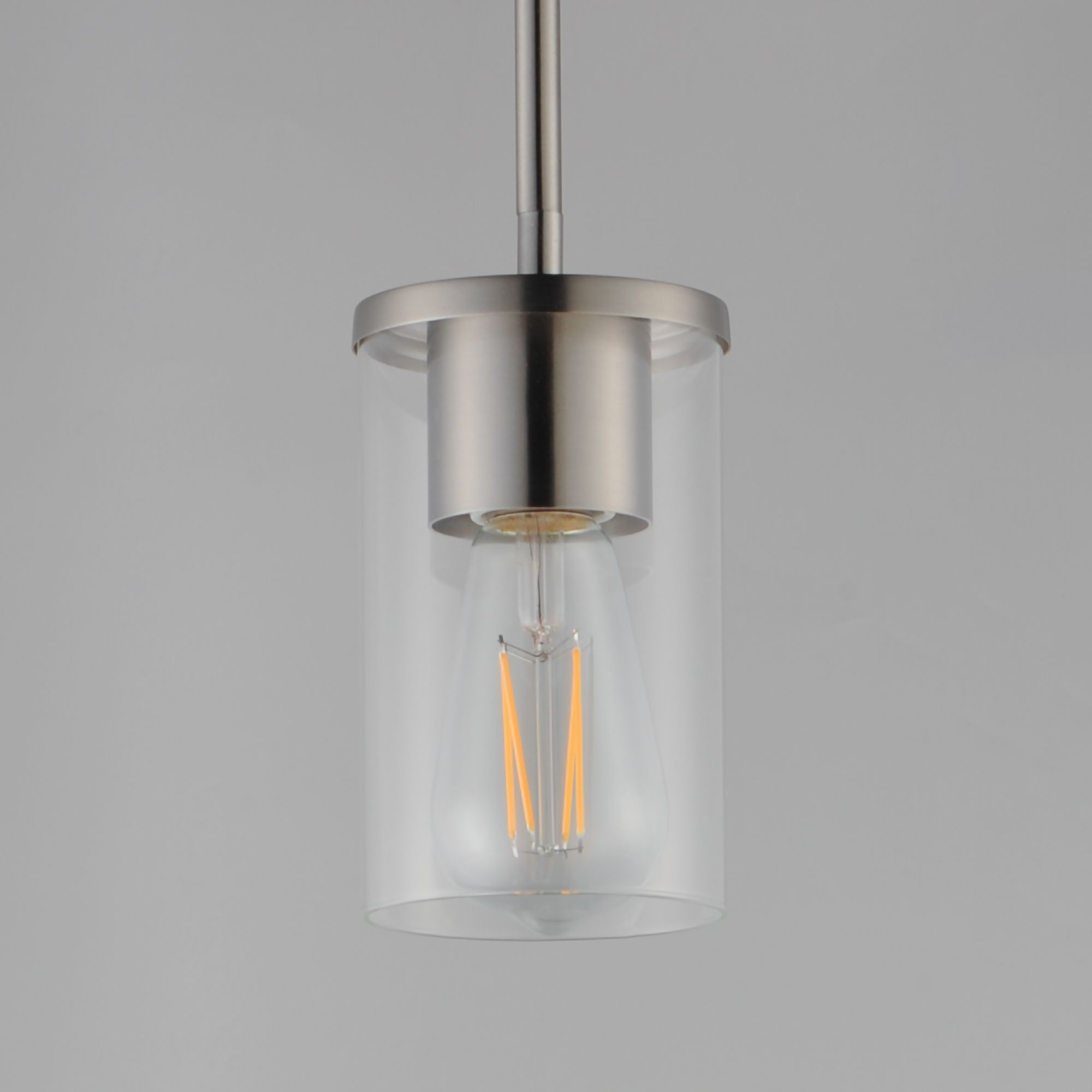 Image 2 Maxim Lateral 4 3/4" Wide Clear/Satin Nickel Mini Pendant more views