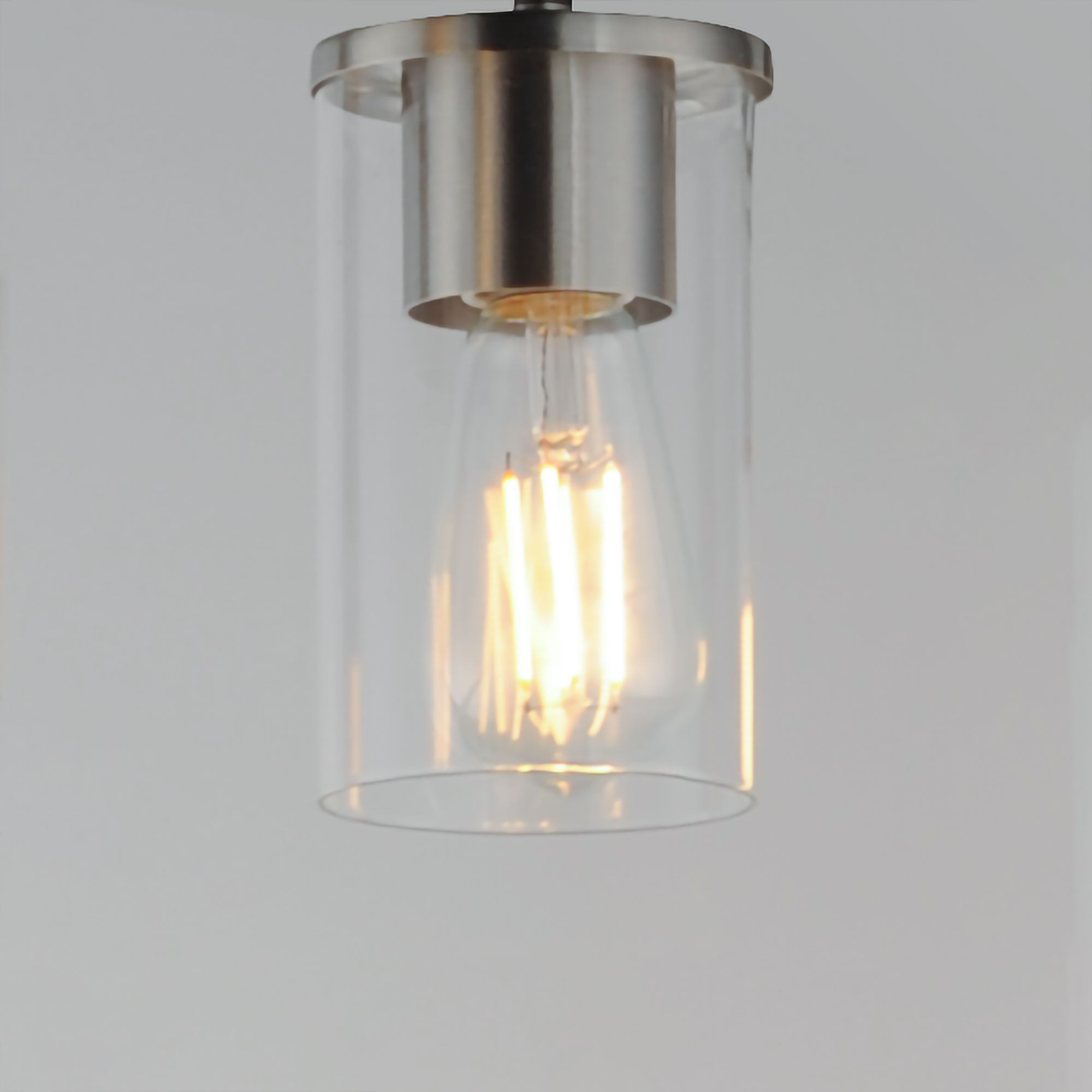 Image 3 Maxim Lateral 4 3/4" Wide Clear/Satin Nickel Mini Pendant more views