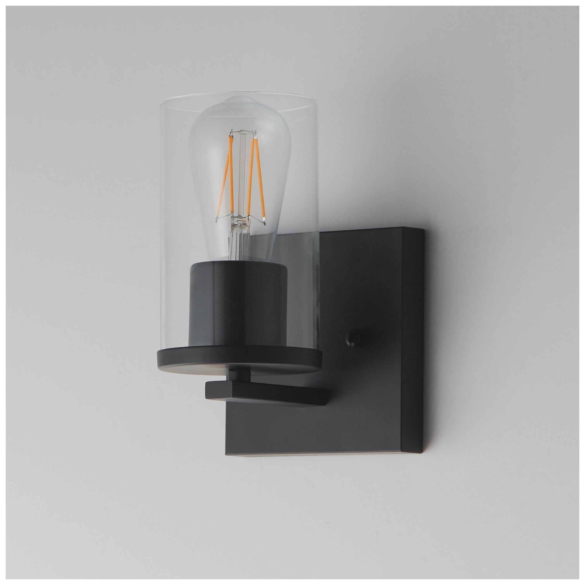 Image 4 Maxim Lateral 7 3/4" High Clear/Black 1-Light Bath Vanity more views