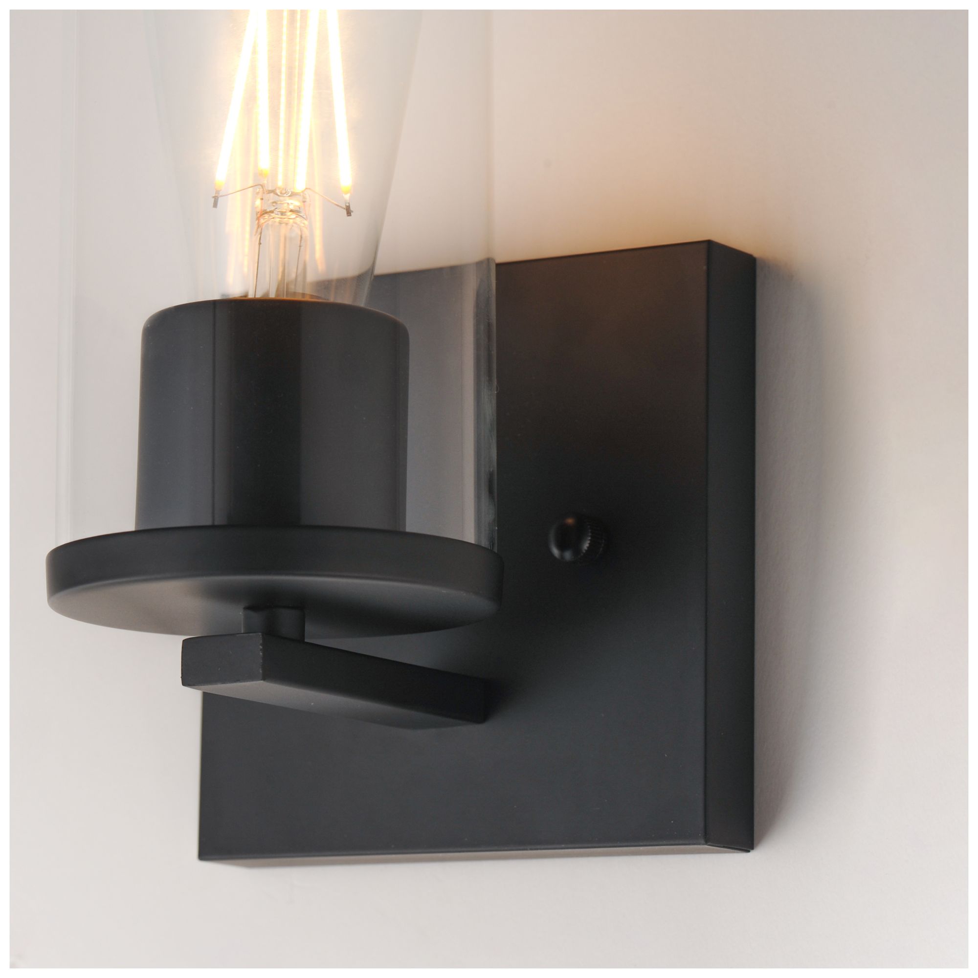 Image 6 Maxim Lateral 7 3/4" High Clear/Black 1-Light Bath Vanity more views