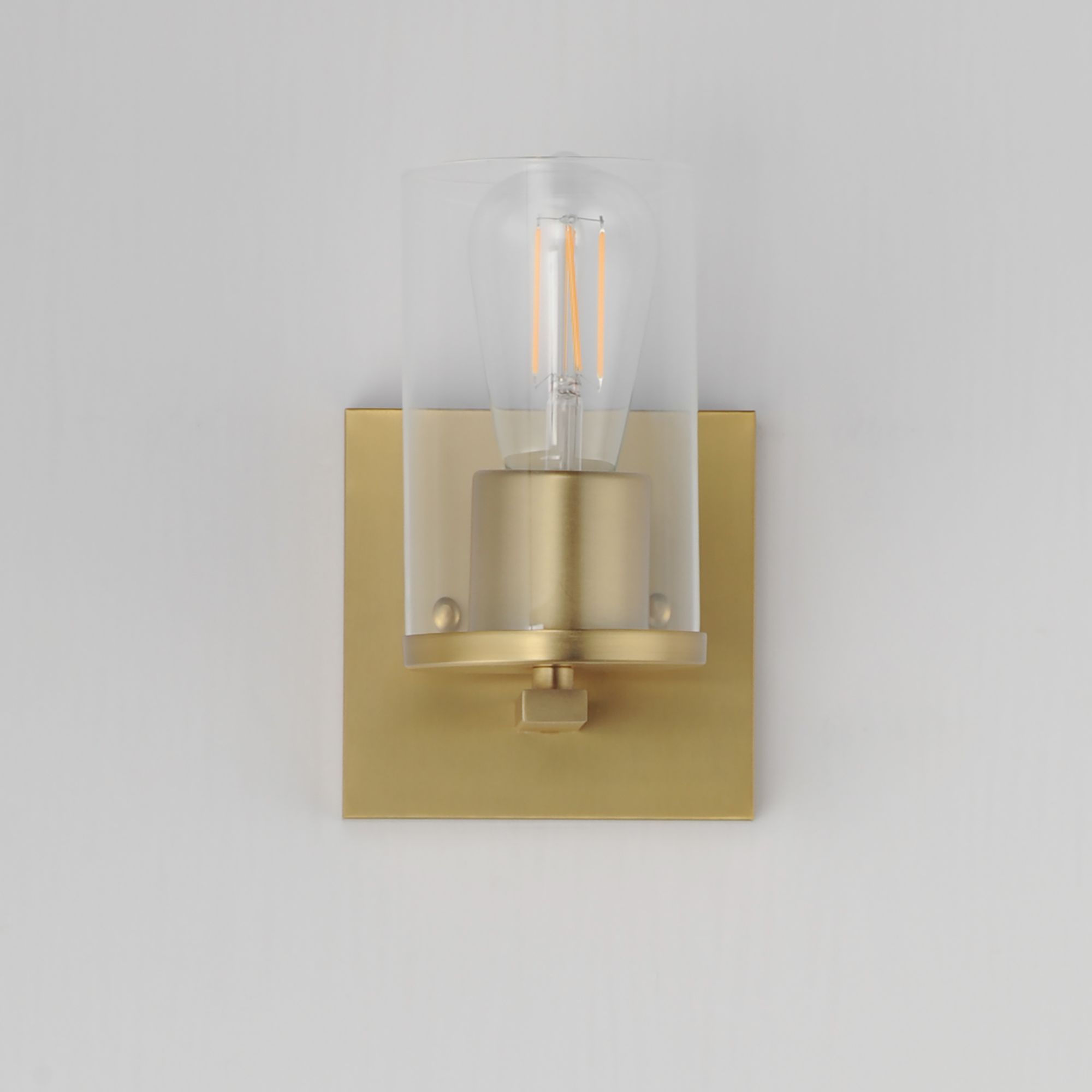 Image 3 Maxim Lateral 7 3/4" High Clear/Satin Brass 1-Light Bath Vanity more views