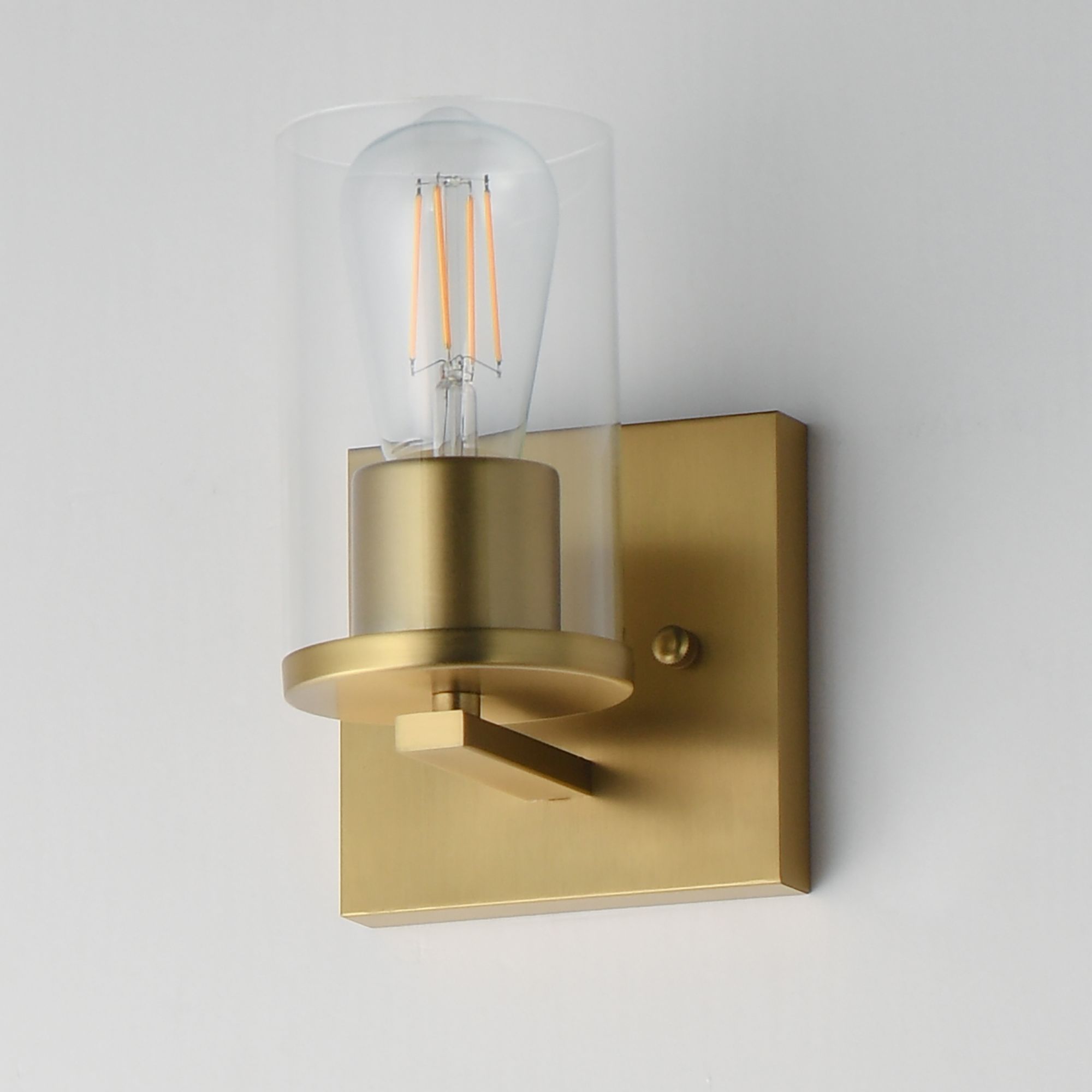 Image 5 Maxim Lateral 7 3/4" High Clear/Satin Brass 1-Light Bath Vanity more views