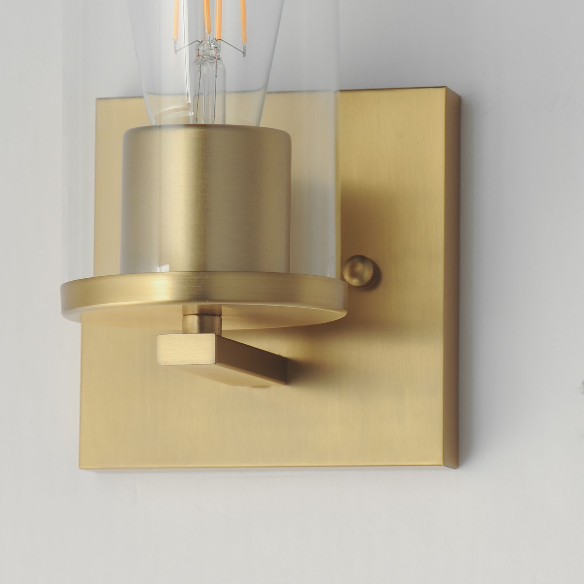 Image 6 Maxim Lateral 7 3/4" High Clear/Satin Brass 1-Light Bath Vanity more views