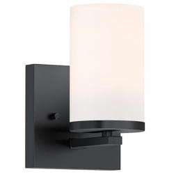 Maxim Lateral 7 3/4" High Black Wall Sconce