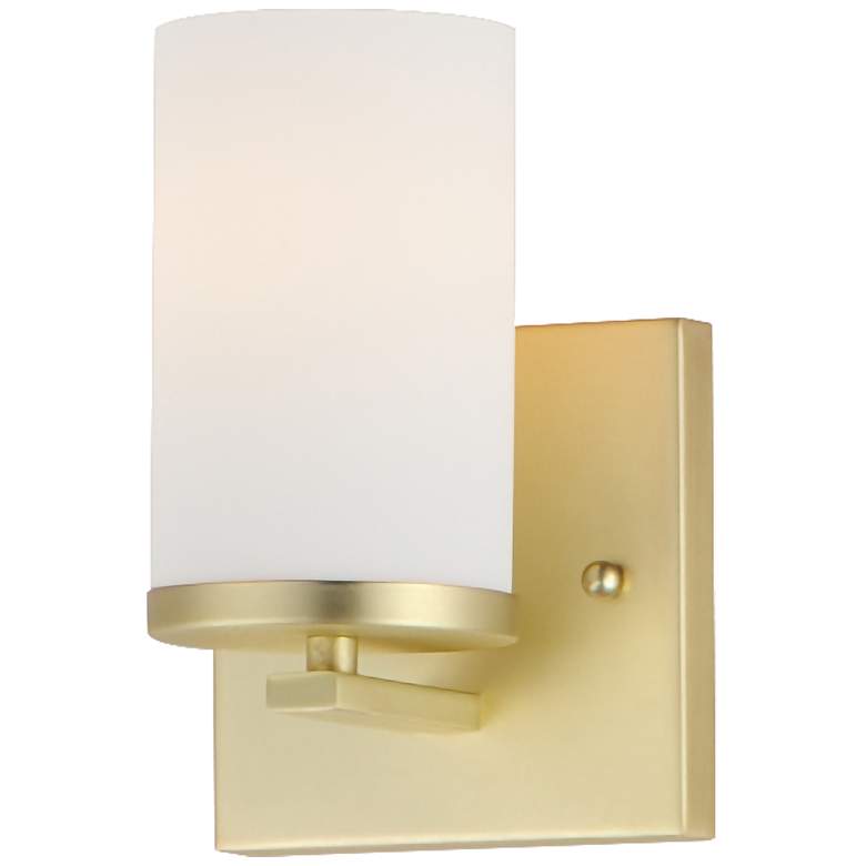 Image 1 Maxim Lateral 7 3/4" High Satin Brass 1-Light Bath Vanity