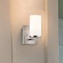 1_Maxim Lateral 7 3/4" High Satin Nickel Wall Sconce
