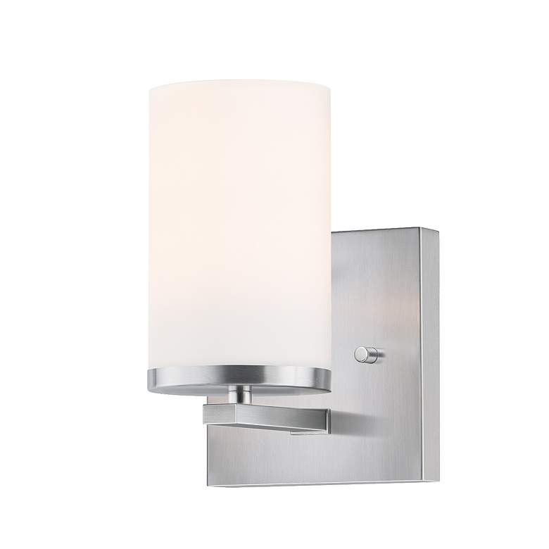 Image 3 Maxim Lateral 7 3/4" High Satin Nickel Wall Sconce more views