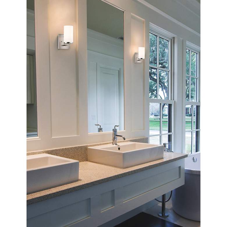 Image 4 Maxim Lateral 7 3/4" High Satin Nickel Wall Sconce more views