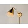 4_Maxim Library 32.25" High Plug-In Brass Swing Arm Wall Lamp more views
