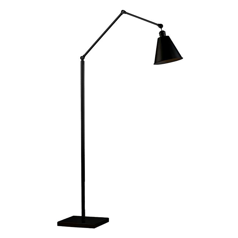 Image 3 Maxim Library 55" High Black Finish Adjustable Modern Floor Lamp more views
