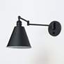2_Maxim Library Black Swing Arm Wall Lamp more views