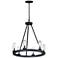 Maxim Lido 24" Wide Black Circular 6-Light Chandelier