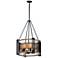 Maxim Lighting Boundry 24" Wide Black 6-Light Mesh Drum Chandelier