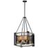 Maxim Lighting Boundry 24" Wide Black 6-Light Mesh Drum Chandelier