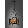 3_Maxim Lighting Boundry 24" Wide Black 6-Light Mesh Drum Chandelier more views