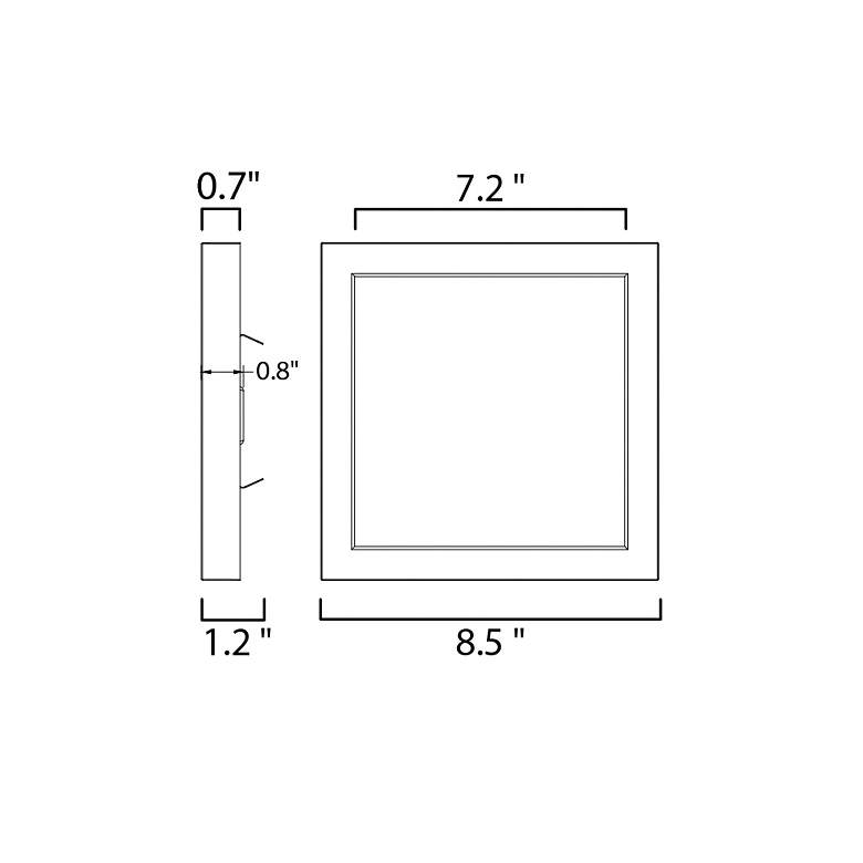 Image 2 Maxim Lighting Chip 9" Square LED Flushmount Modern Ceiling Light more views