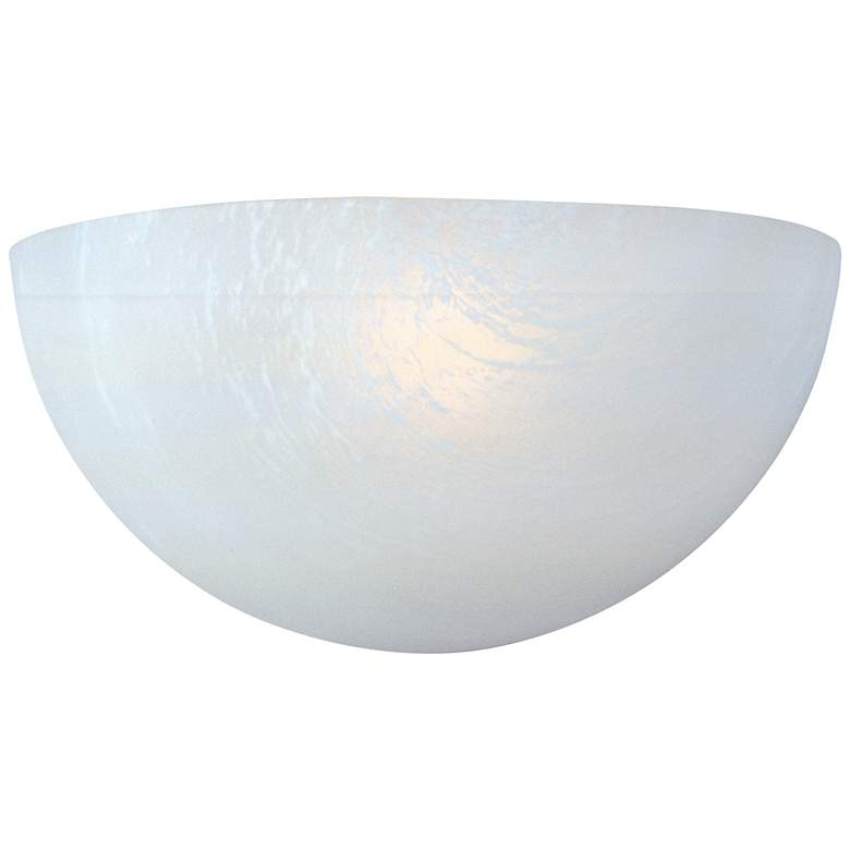 Image 1 Maxim Lighting Essentials 10.5 inch Wide Marble White Glass Wall Sconce
