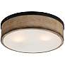 1_Maxim Lighting Franklin 14 1/4" Driftwood Pattern Drum Ceiling Light